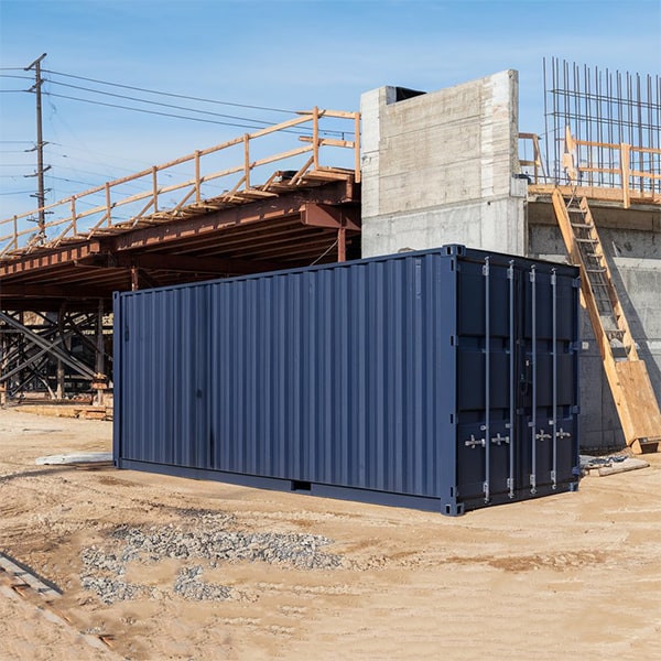 our construction site storage containers are equipped with secure locking systems for added protection
